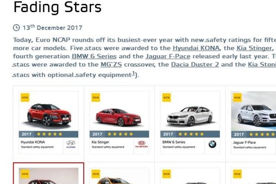 上汽名爵ZS欧洲碰撞测试仅得3星？这里面一定有什么阴谋