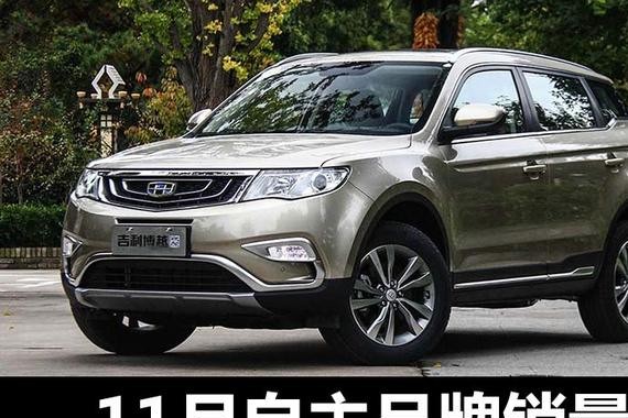 11月自主品牌销量与合资品牌差距缩小