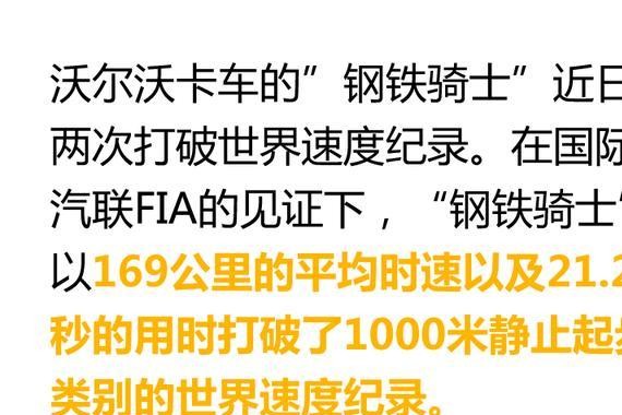 破纪录 世界上最快的卡车诞生