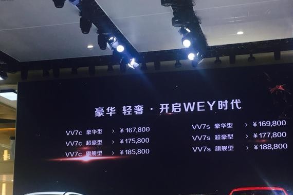 15-20万SUV最佳选择——WEY VV7 2.0T 时尚动感 25项豪华配置