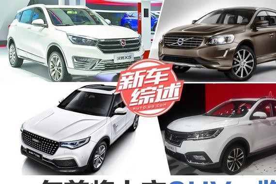 年前将上市SUV车型，想买车的快来看