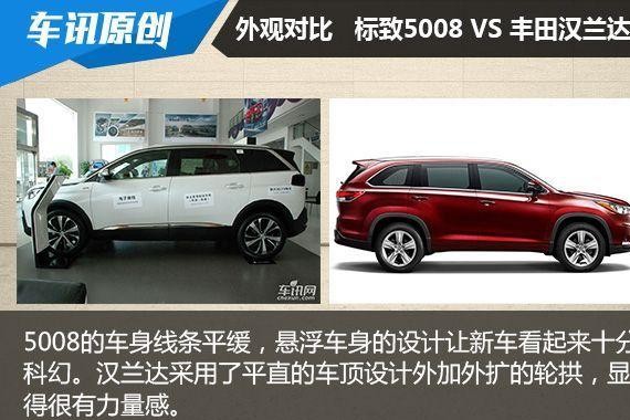 七座SUV 东风标致5008对比广汽丰田汉兰达