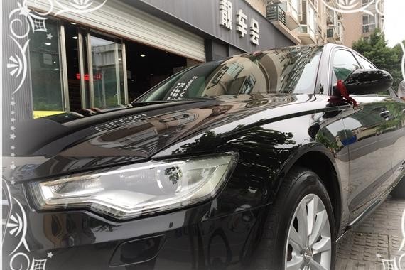 奥迪A6L幻影黑 镀膜美容洗车