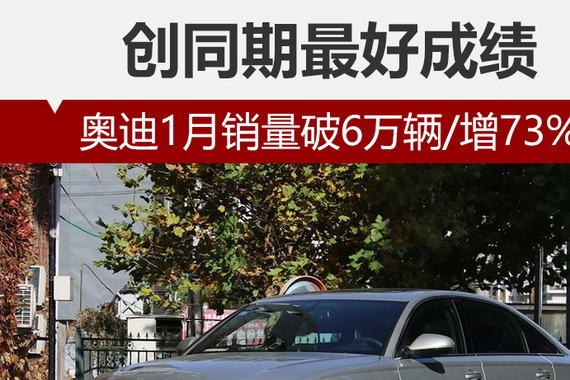 奥迪1月销量破6万辆/增73% 创同期最好成绩