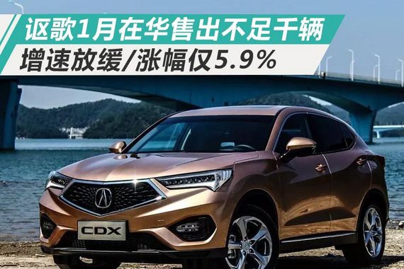 增速放缓！讴歌1月在华售出不足千辆/涨幅5.9%