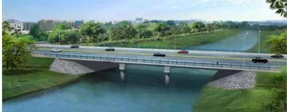 振兴路康林河桥桥型效果图