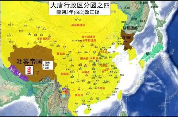 中日韩给出的唐朝地图，真是天差地别，韩国过分了