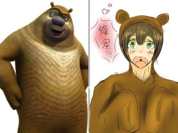 当熊出没中的角色拟人化团子美到让人认不出来