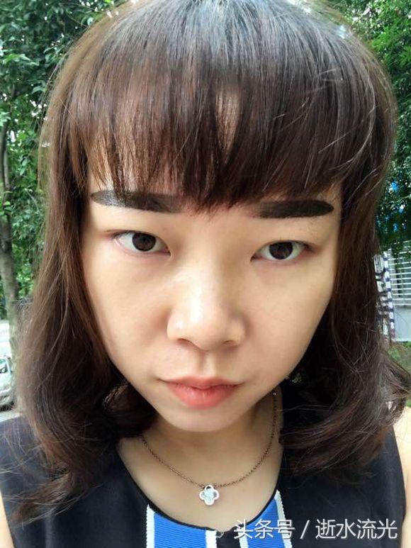 “纹眉”后闺蜜说我是高低眉,补色后成了蜡笔小新的一字眉,呜呜