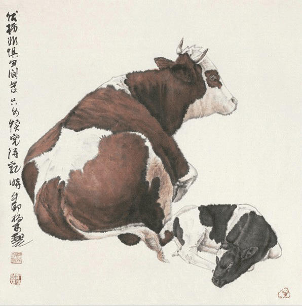 俯首甘为只画牛!——郑柏林作品