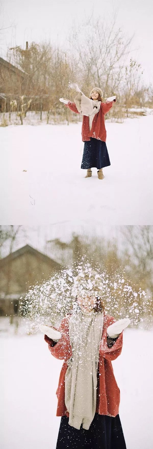 下雪的冬季,这10个pose拍出雪地小仙女