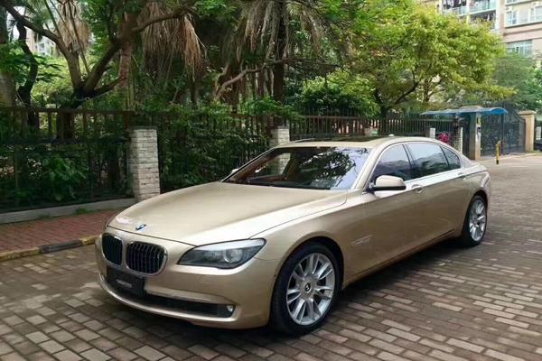 黄江二手车2012年宝马760li, 金色, 保时捷笼, 定制版