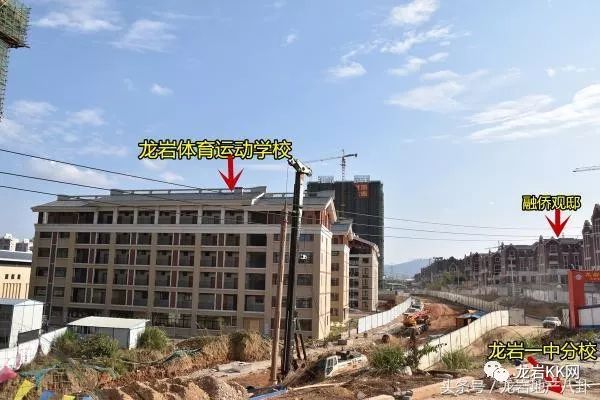 龙岩一中分校工程建设持续推进中 现场热火朝