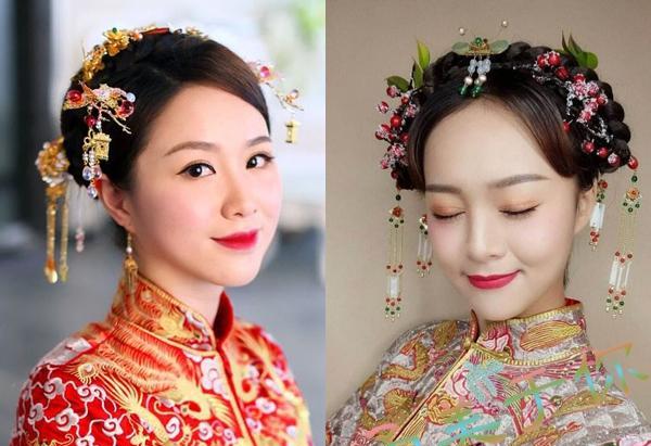 22款中式新娘发型图片精选,搭配精美发饰尽显东方古典