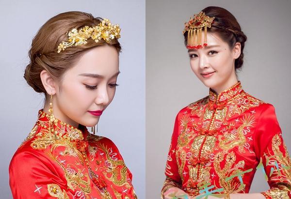 22款中式新娘发型图片精选,搭配精美发饰尽显东方古典