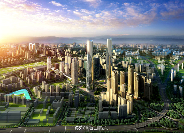 大英山cbd建设加速,双子塔南塔年底前将施工至40层|施工|海口|双子塔