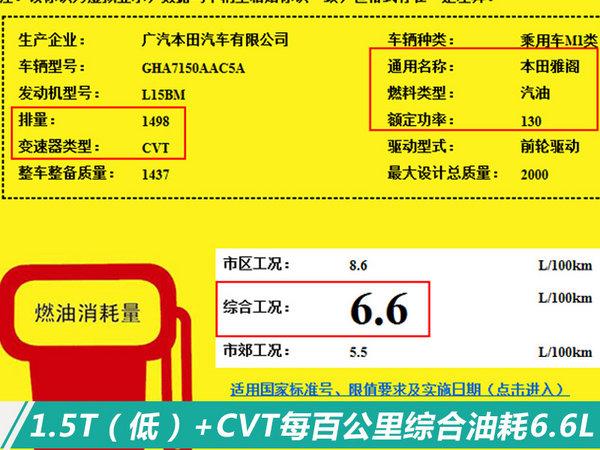 全新十代雅阁将于3月上市,工信油耗仅6L,走经济型路线?