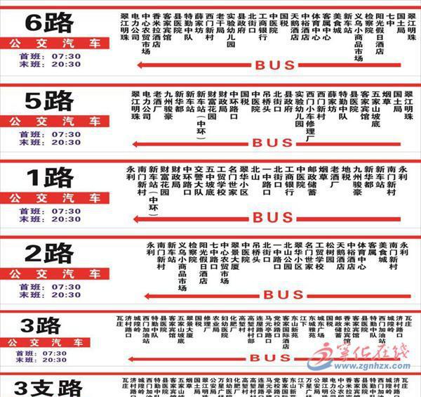 附:2017年宁化县城区公交线路图