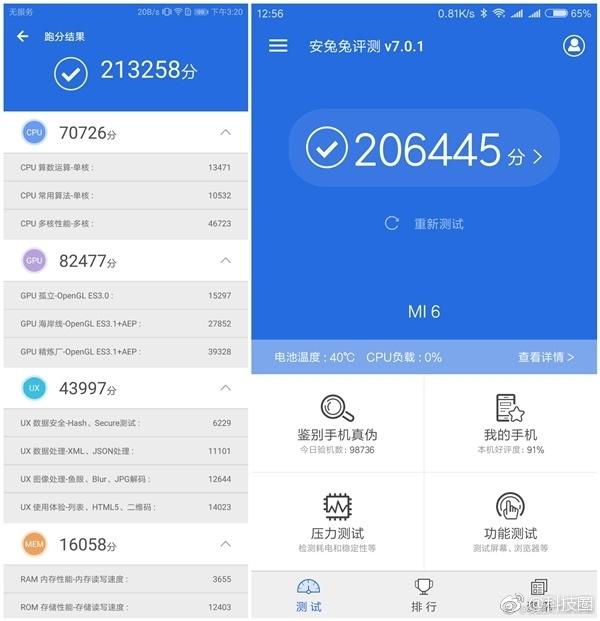 安兔兔V7版安卓手机跑分暴涨!华为Mate 10和