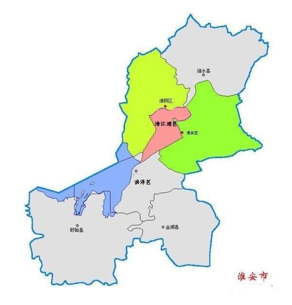 淮安, 也曾是一个滨海城市, 江苏面积最大地区, 超过两万平方公里