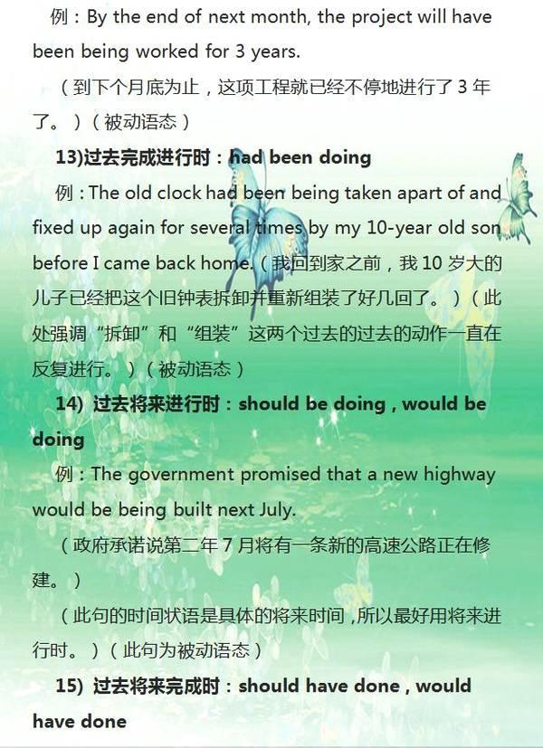 初中生请注意:英语16种时态详细讲解,您的孩子