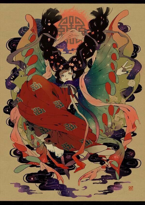 日漫风插画作品,BL、魔幻、怀旧、妖怪等等日