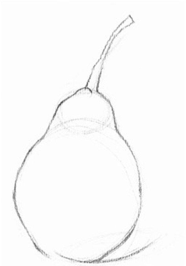 如何学素描——静物水果梨的绘画入门教程