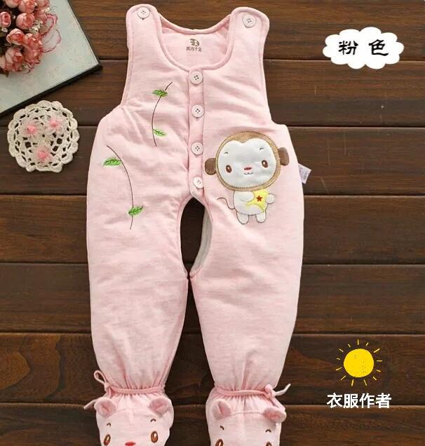 6-9个月宝宝背心式带脚棉裤裁剪图