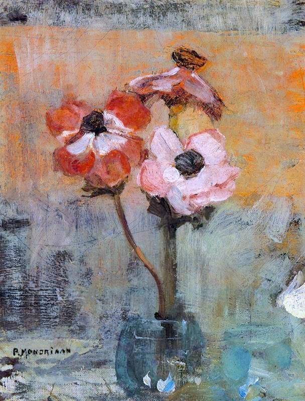 "花"piet mondrian(蒙德里安)1872-1944荷兰 早期
