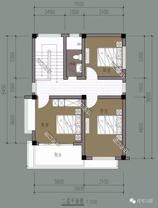 农村7x8米户型图,7x8农村平面图 面宽8米造价13万起2018农村自建房这10套户型最适合咱老百姓