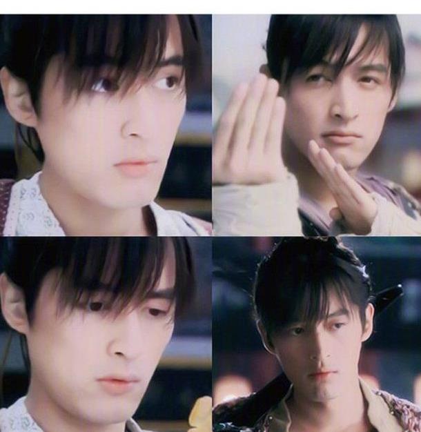 2009《仙剑奇侠传三》中饰演景甜,龙阳和飞蓬三角,这部仙剑也是胡歌