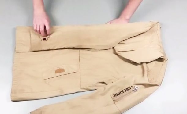 带帽子外套怎么叠?这种叠法,知道的人不多,学