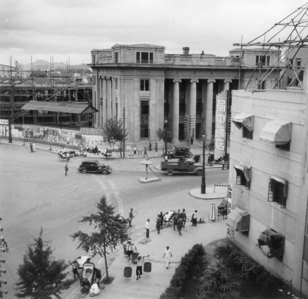 民国时期的南京新街口.(摄于1930年代,秦风老照片馆收藏)