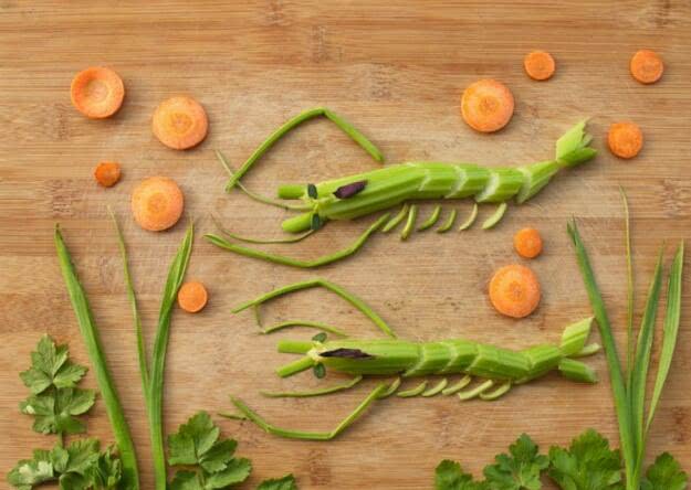 用蔬菜做成的创意画幼师家长们快来看一下