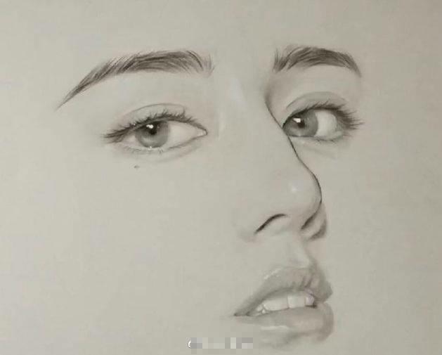 六大女明星的手绘头像,迪丽热巴难找,杨幂最好