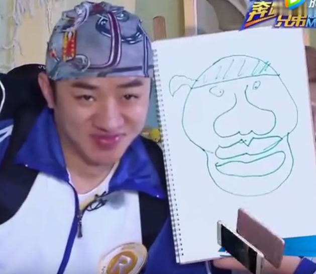 邓超素描王祖蓝画像,鹿晗看到直接笑趴了,简直毫无违和感