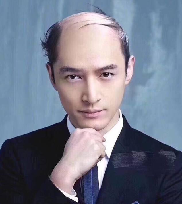 当明星变成秃顶,颜值再高的鹿晗 吴亦凡 胡歌也跨了
