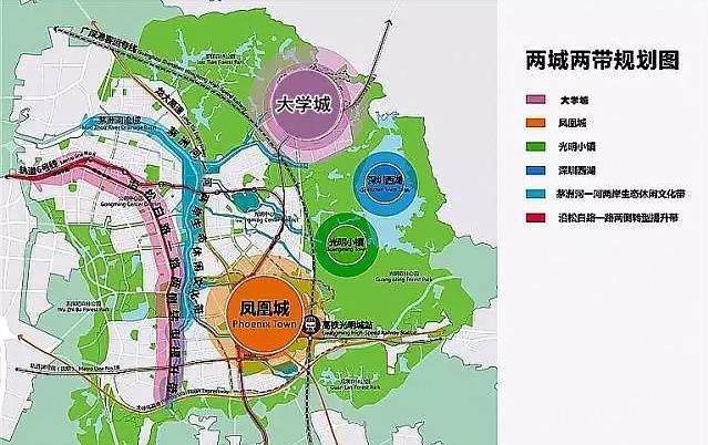 深圳光明凤凰城规划图_深圳光明新区凤凰城未来规划