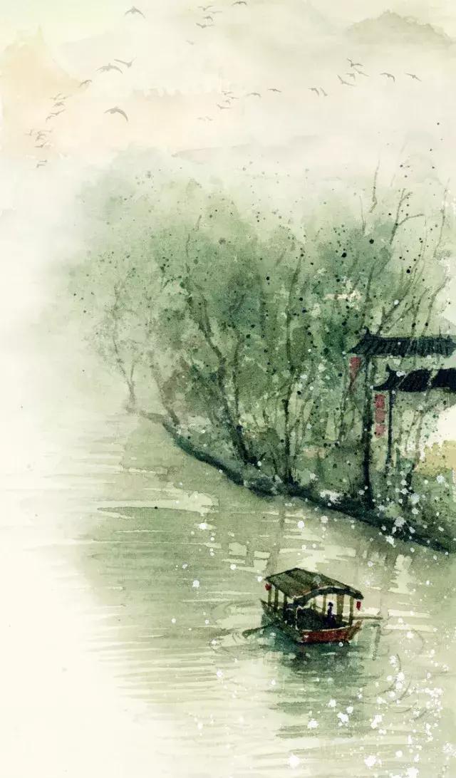 古风美景 水彩插画 | 林花扫更落,径草踏还生