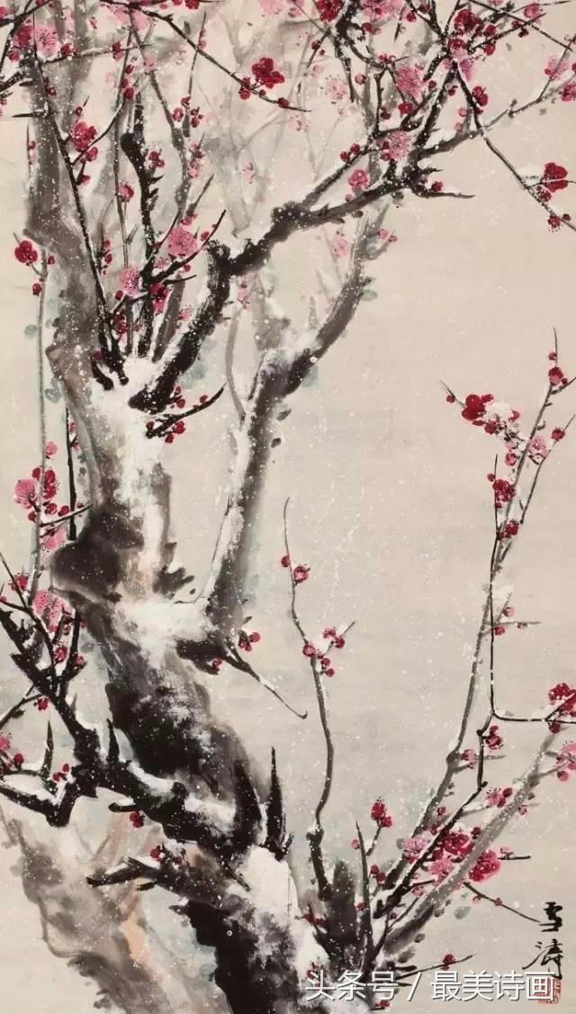 当王雪涛老师的梅花图遇到古诗词,诗情画意堪称绝配|梅花|王雪涛|老师_新浪新闻
