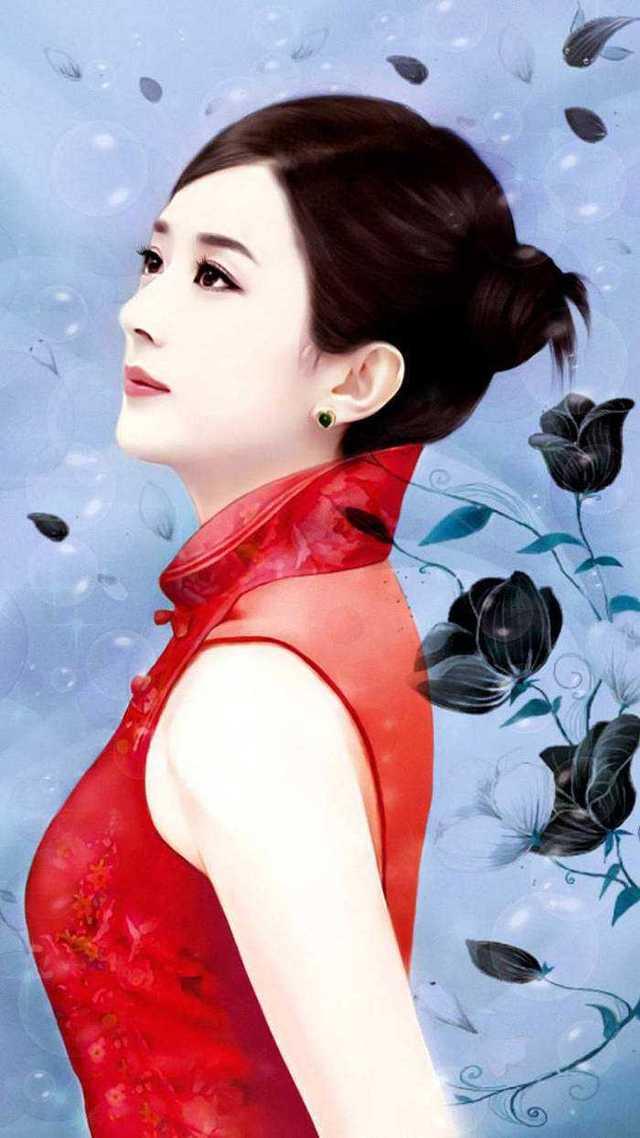 赵丽颖照片 萌萌 手绘