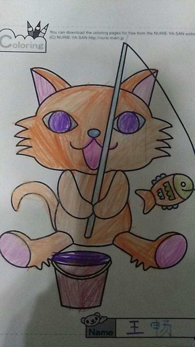 童趣,钓鱼的小猫!