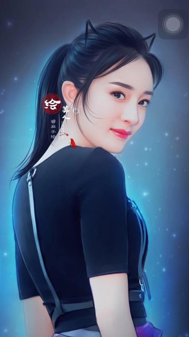 美哭了的明星手绘图迪丽热巴baby美如画没想到她更惊艳
