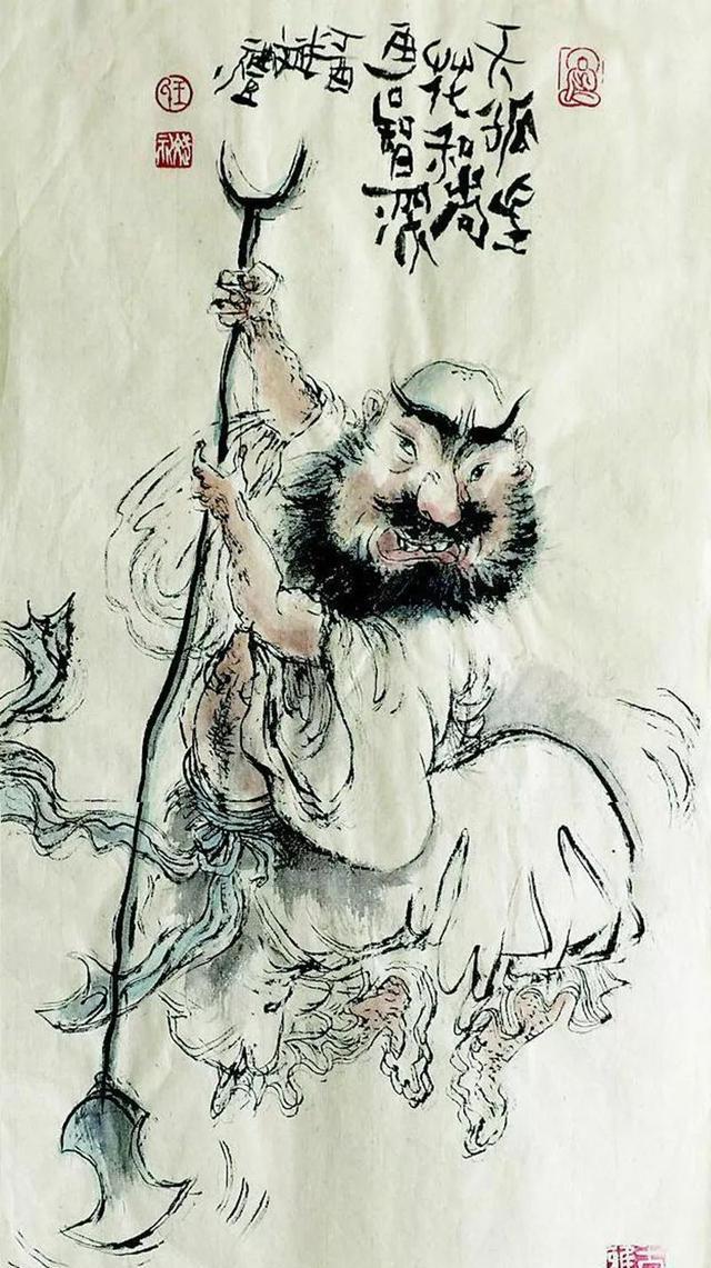 水墨漫画里杀出一百单八将,这个太原美编太牛了