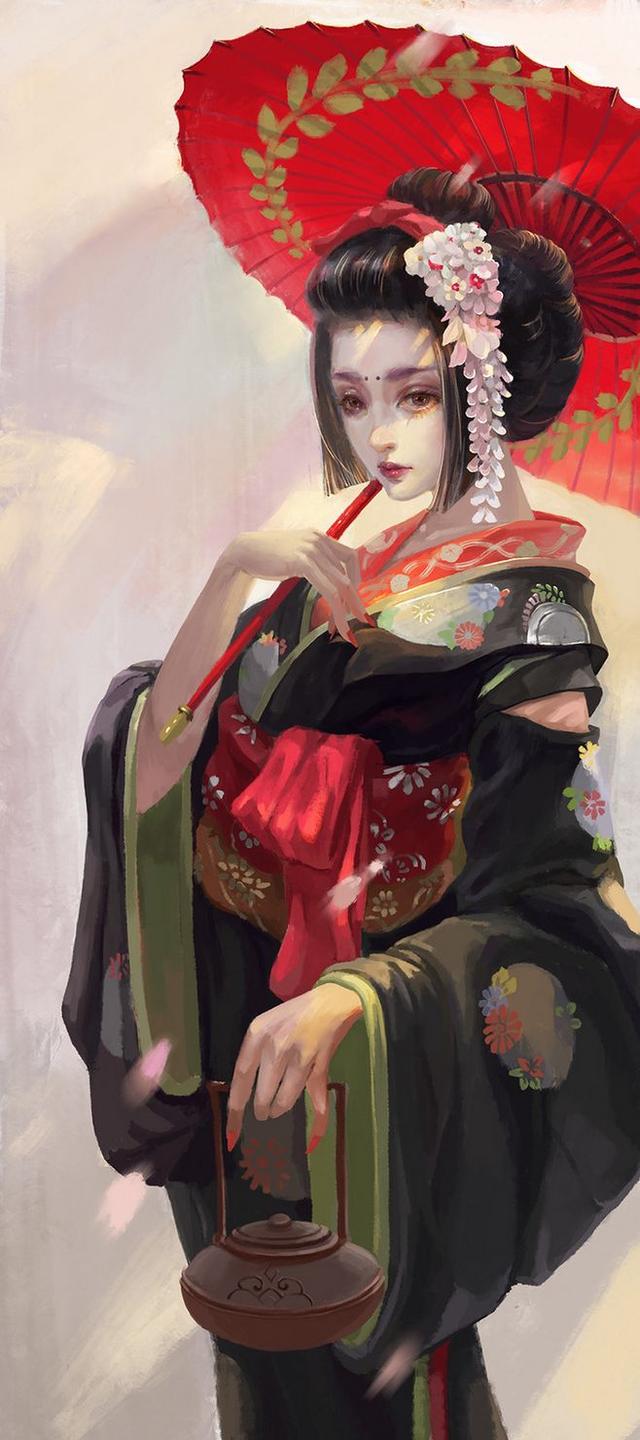 令人惊艳的二次元和风花魁光鲜亮丽的外表下是苍凉的一生