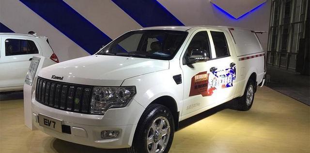 国产首款纯电动皮卡卡威EV7表态广州车展,续航里程350km
