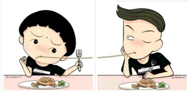 《樱桃小丸子》的情侣头像,你是喜欢花轮、大野还是小新呢?