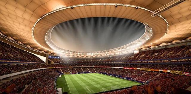 马竞的万达大都会球场太漂亮,FIFA18球场全公