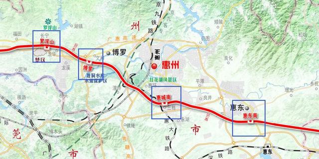 赣深高铁仲恺预留站在潼湖4年后全市有9个高铁站