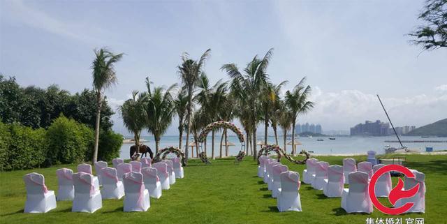 2017年6月16日三亚集体婚礼：婚礼现场场地照片真实呈现